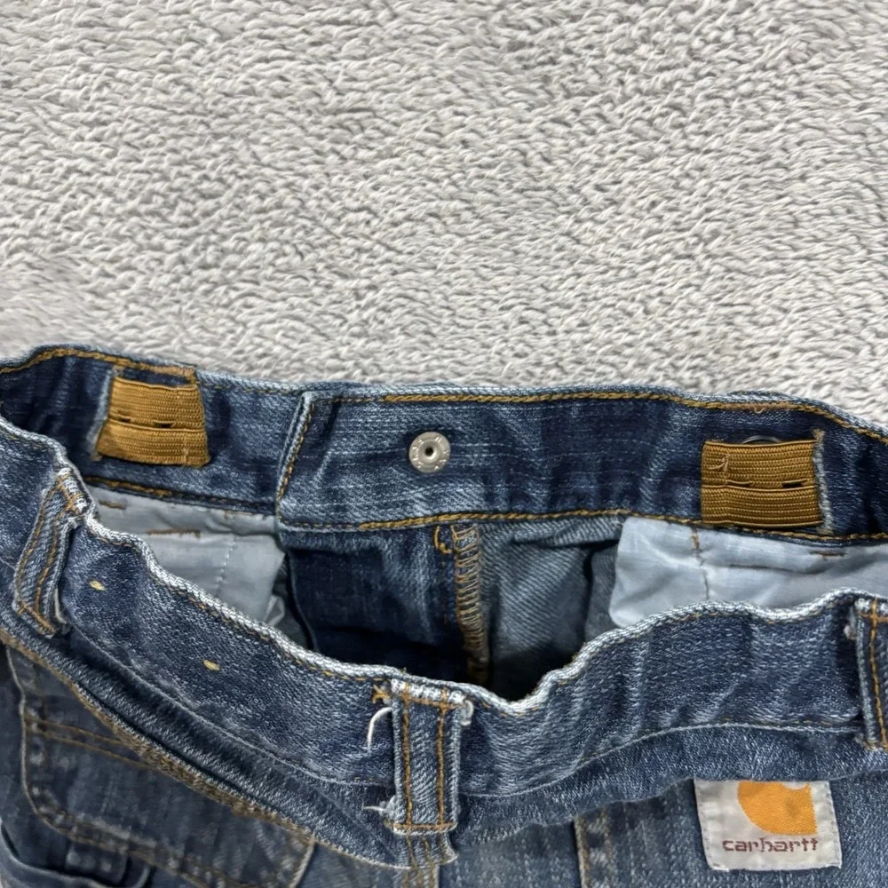 Carhartt Jeans Boys Youth 4 Dark Wash Blue Denim Relaxed Fit Straight Leg